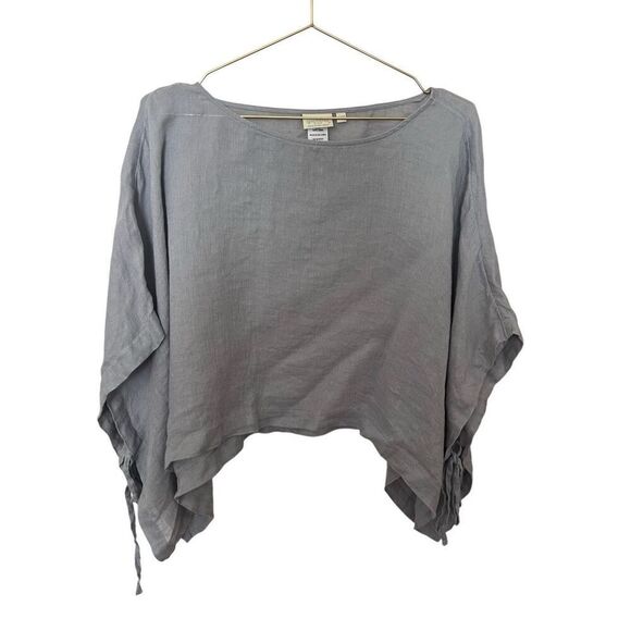 Spartina 449 Linen Laurel poncho lagen look top side ties s/m - Picture 4 of 8